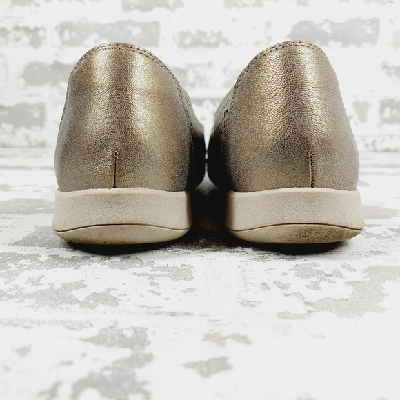 Rockport Daisey Eyelet Leather  Women's  Metallic Slip On Flats C746 - Picture 6 of 11
